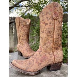 SHYANNE ESTAMPADA OCHRE KIMONO WESTERN BOOTS